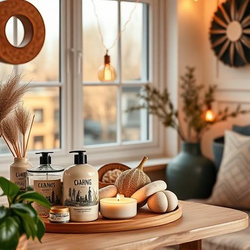Lifestyle product shots of home decor items styled in a cozy, inviting interior setting.
