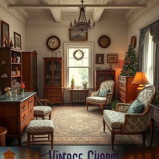 The Vintage Charm studio featuring antique furniture and a warm, inviting atmosphere